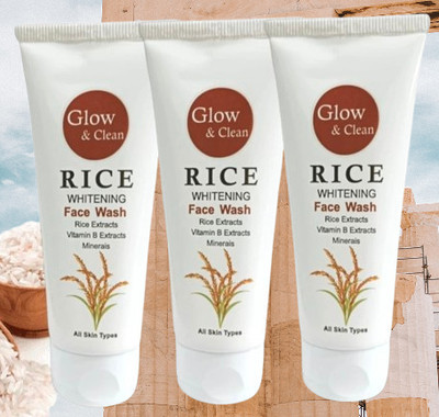 Deeparth Pack of 3 for Daily Skin Care & Radiance Rice  Face Wash(100 ml)