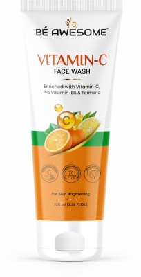 Be Awesome Vitamin C With Pro Vitamin B5 and Turmeric for Skin Brightening Face Wash(100 ml)