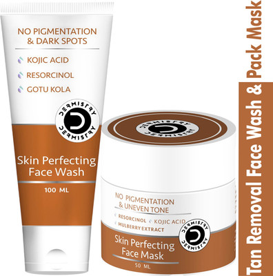 DERMISTRY Dark Spot Pigmentation Removal D TAN Exfoliating Mulberry Mask & Kojic Acid Face Scrub(150 ml)