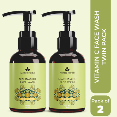 Avimee Herbal Niacinamide  | For Radiant and Glowing Skin | Pack of 2 Face Wash(200 ml)