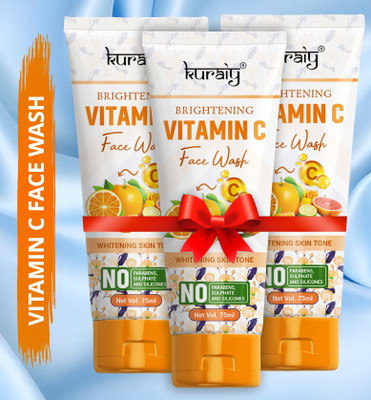 kuraiy  Cream With Natural Deep Moisturizing Face wash Tube pack of 3 Face Wash(225 ml)