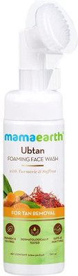 Mamaearth Ubtan Foaming  for Tan Removal with Brush with Turmeric & Saffron Face Wash(150 ml)