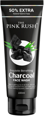 THE PINK RUSH  (Charcoal) 100ml Pack of 3 Deep Cleaning For All Skin Types For Glowing Skin Parabens Free Anti Pollution Control Exquisite Benefiting Face Wash(300 ml)