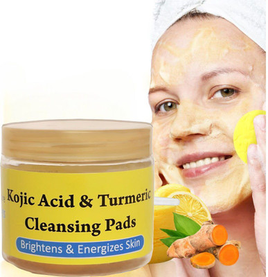 luminours kojic acid and turmeric cleansing pads-AJ  50 pcs Face Wash(50 g)