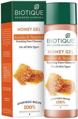 BIOTIQUE Honey Gel Soothe & Nourish Foaming Face Cleanser For All Skin Types, 120ml Face Wash(120 ml)