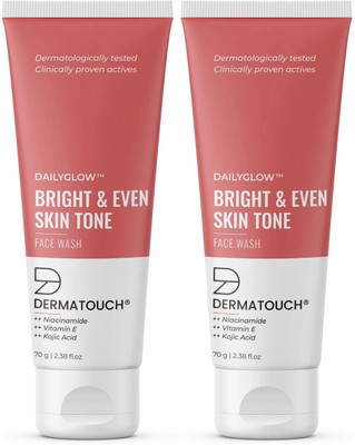 Dermatouch Bright & Even Tone  with Niacinamide, Vitamin E and Kojic Acid (PO2) Face Wash(140 g)
