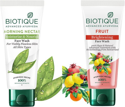 BIOTIQUE Morning Nectar  150 ML & Fruit  150 ML Face Wash(300 ml)