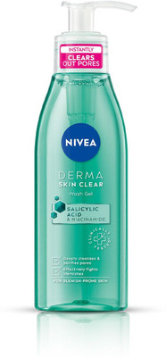 NIVEA Derma Skin Clear Wash Gel with Salicylic Acid & Niacinamide | For Clear Skin Face Wash(150 ml)