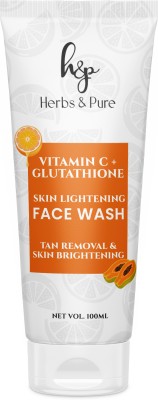 Herbs and Pure Skin Lightening  With Vitamin C & Glutathione, Tan Removal Face Wash(100 ml)