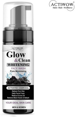 ACTIWOW Glow & Clean Matte Finish Charcoal Wash L02 Face Wash(150 ml)