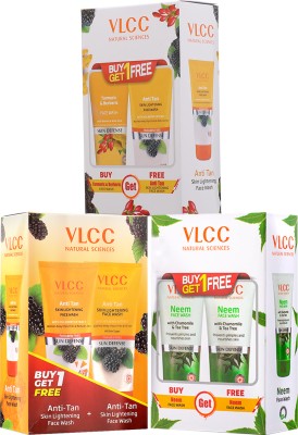VLCC Anti Tan and Neem and Turmeric & Berberis - (B1G1) Face Wash(450 ml)