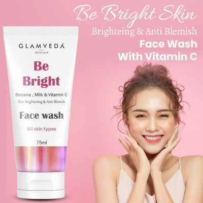 GLAMVEDA Be Bright Skin Brighteing & Anti Blemish  With Vitamin C Paraben Free Face Wash(75 ml)