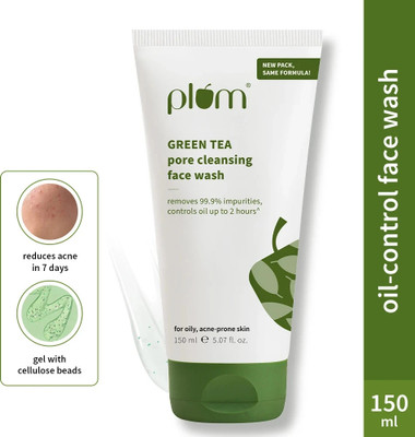 Plum Green Tea Pore Cleansing, For Oily, Acne-Prone Skin | Oil-control Gel | Men and Women Face Wash(150 ml)