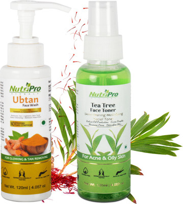 NutriPro Ubtan With Tea Tree Toner Gently Exfoliates Deep Cleanses Face Wash(240 g)