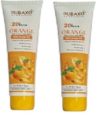 Subaxo Herbal Orange | Tan Removal /PACK OF 2 Each120ml Face Wash(240 ml)