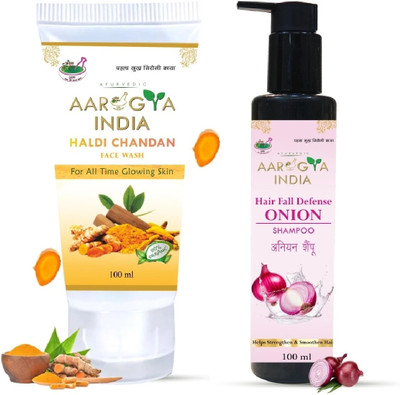 THORN25-OIL Haldi Chandan  100ml | Onion Shampoo 100ml |(Combo) Face Wash(200 ml)