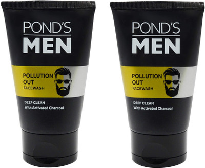 POND's Men Pollution Out FaceWash 100 Grams Pack of 2 Face Wash(200 g)