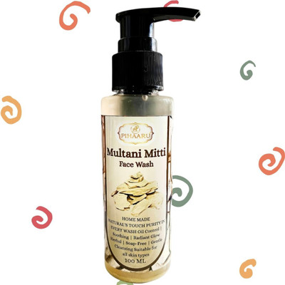 Pihaaru Pure Glow Multani Mitti  – Soap Free Daily Cleanser (100ml)> Face Wash(100 ml)