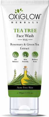 OXYGLOW Teatree  | with Tea Tree Oil & Cinnamon | Anti Acne | Oil Control | For Oily Skin Face Wash(100 g)