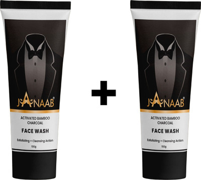 Janaab Activated Bamboo Charcoal IExfoliating Cleansing Action  Face Wash(100 ml)