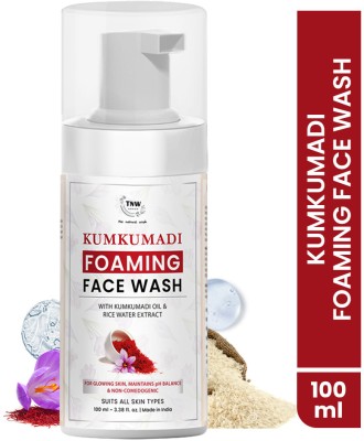 TNW - The Natural Wash Kumkumadi Foaming for Glowing Skin with Rice Water Extract|Controls Excess Oil Face Wash(100 ml)