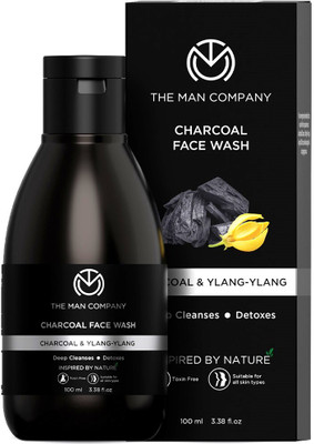 THE MAN COMPANY Charcoal  with Ylang Ylang & Argan Essential Oils Face Wash(100 ml)