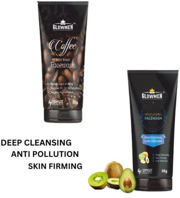 glowmen coffe & moisturizing face face combo 2pcss Face Wash(60 g)