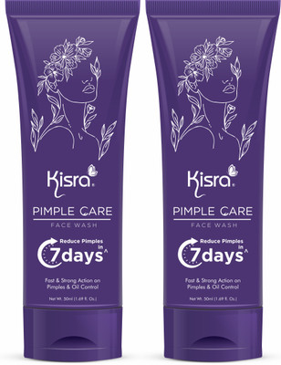 KISRA Pimple Care with Tea Tree & Neem | Remove Acne, Pimples & Dark Spots Face Wash(80 g)