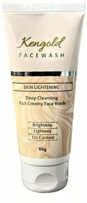 KENGOLD DeTan Glutathione Lighten Skin Tone | Pimple Care Treatment & Removes Pigmentation | Enhance Natural Radiance | Glow Booster | Kojic Acid & Vitamin C Face Wash(60 g)