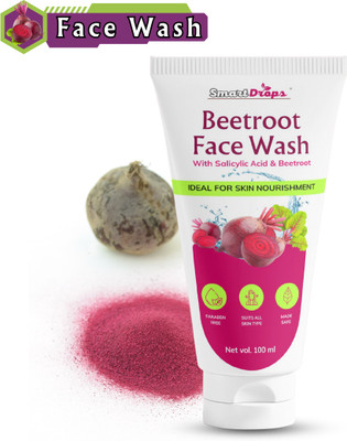 smartdrops Beetroot Facewash For Skin Lightning & Whitening For Daily Use, Suitable for All Skin Types Face Wash(100 ml)