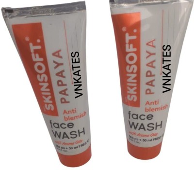 VNKATES SKINSOFT PAPAYA FACE WASH WITH AROMA OILS SET OF 2 (EACH 250ML) Face Wash(500 ml)