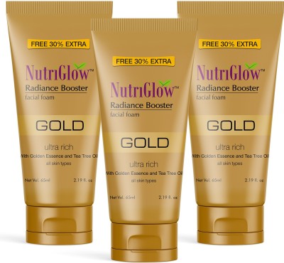 NutriGlow Gold Radiance Booster Foam (Pack of 3) Face Wash(195 ml)