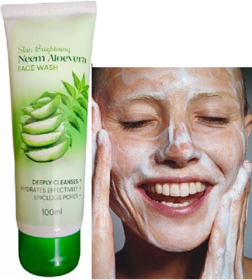 HUZURLU Neem & Aloe - Vera Gel for Soft Skin All Skin Type Face Wash(100 ml)