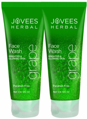 JOVEES Grape Fairness  For Dull Skin and Paraben & Alcohol Free 120 ml Face Wash(100 ml)