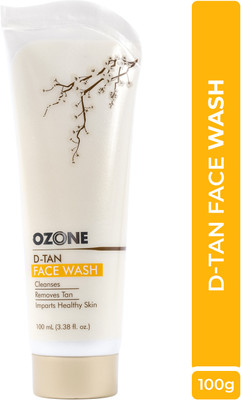 OZONE D-Tan - For Tan Removal. A Skin Brightening & Tan Removal Solution for All Skin Types. Face Wash(100 ml)