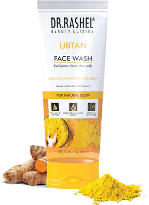 DR.RASHEL Ubtan with Sandal, Saffron & Turmeric for Natural Glow | All Skin Types Face Wash(100 ml)