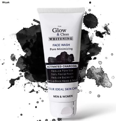 wryak Glow & Clean Whitening , Activated Charcoal, Pore Minimizing , Face Wash(100 g)