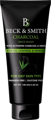 BECK AND SMITH charcoal neem deep cleansing anti bacterial oil control tan removal men women Face Wash(100 g)