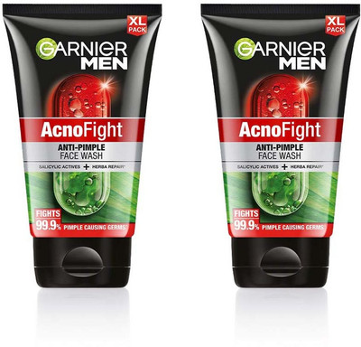 Garnier Men Acno Fight Anti Pimple, with Salicylic Acid and Herba Repair Face Wash(300 g)