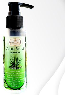 Pihaaru Aloe Vera  – Refreshing Herbal Cleanser for All Skin– 100ml/ Face Wash(100 ml)