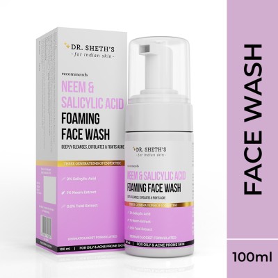 Dr. Sheth's Neem & Salicylic Acid Foaming Facewash for Acne Control Face Wash(100 ml)