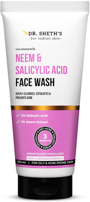 Dr. Sheth's Neem & Salicylic Acid , Deeply Cleanses, Exfoliates and Prevents Acne Face Wash(100 ml)