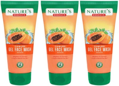 Nature's Essence Flawless Papaya Gel  3X65ml Face Wash(195 ml)