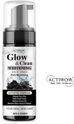 ACTIWOW Glow & Clean Charcoal & Mint  L02 Face Wash(150 ml)