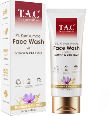 TAC - The Ayurveda Co. Kumkumadi  With Saffron & 24K Gold Face Wash(50 ml)