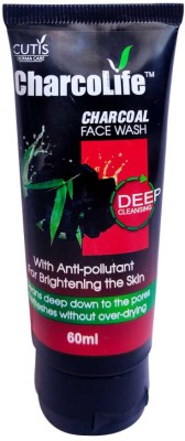 CUTIS Charcoal activated facewash 60ml (pack of 3) Face Wash(180 ml)