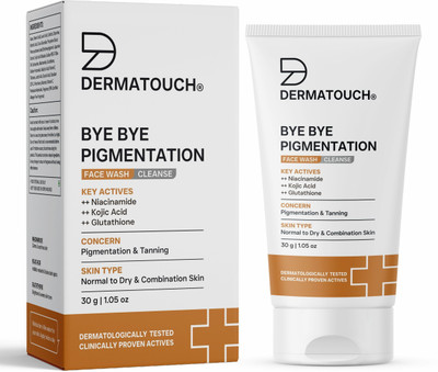 Dermatouch Bye Bye Pigmentation Niacinamide, Kojic Acid, & Glutathione Face Wash(30 g)