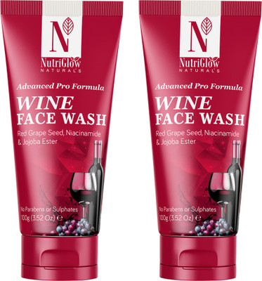 NutriGlow NATURAL'S Advanced Pro Formula Wine  for Daily Use, Deep Cleansing-Niacinamide Face Wash(200 g)