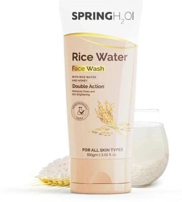 SPRING H2O Rice Water  Niacinamide For Minimize Pores, Brightening & Glass Skin Face Wash(100 ml)