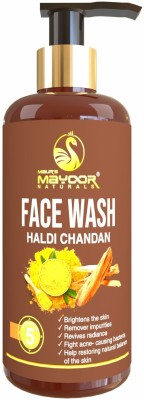 MAUR'SMAYUR NATURALS Natural Haldi & Chandan for Skin Brightening,Tan Removal, Anti-Acne, and Antiseptic Glow Face Wash(100 ml)